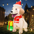 5FT Christmas Inflatable Labrador Dog Yard Decoration - Bright LED