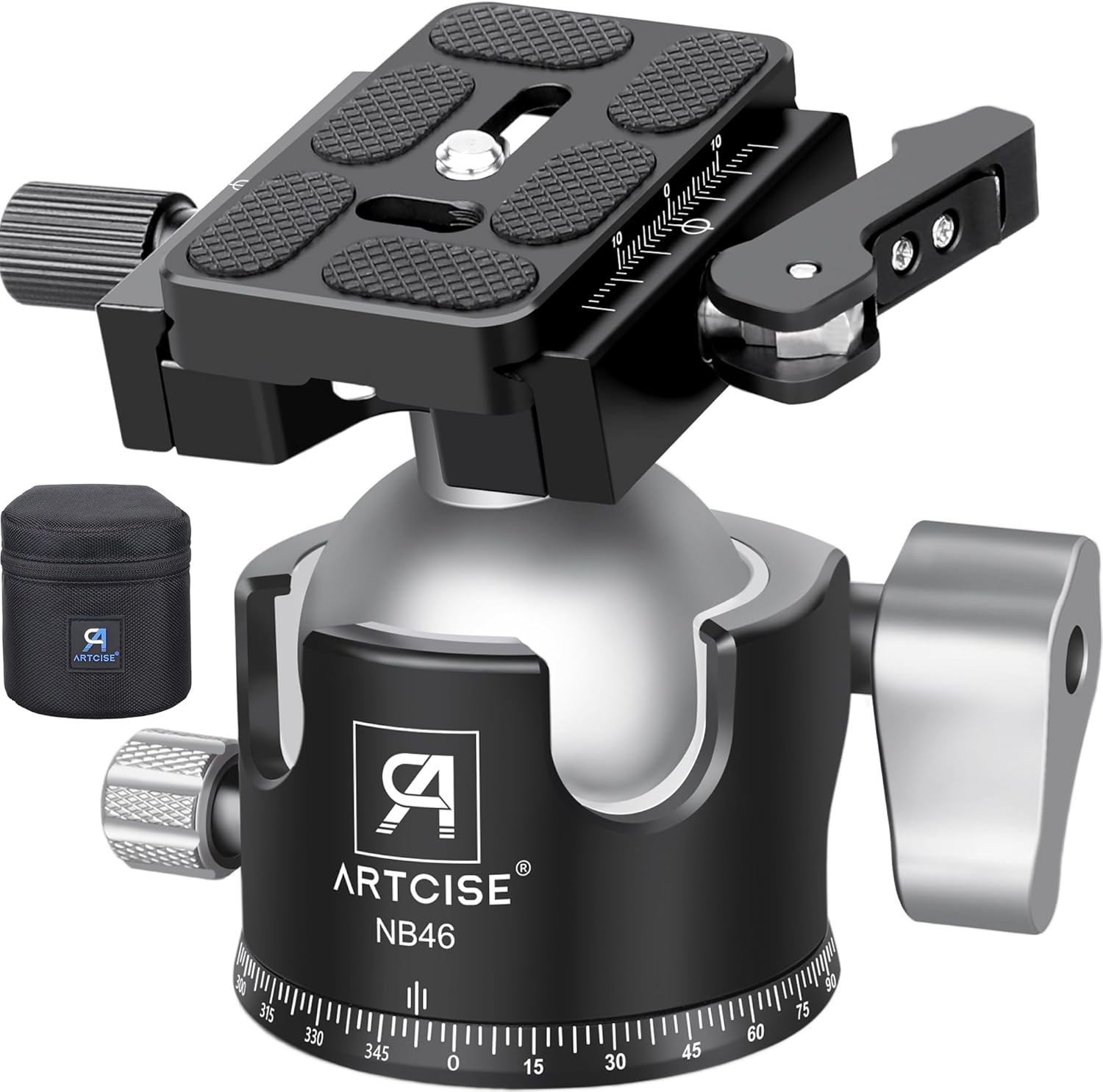 46mm Low Profile Tripod Ball Head with Lever Release for Cameras