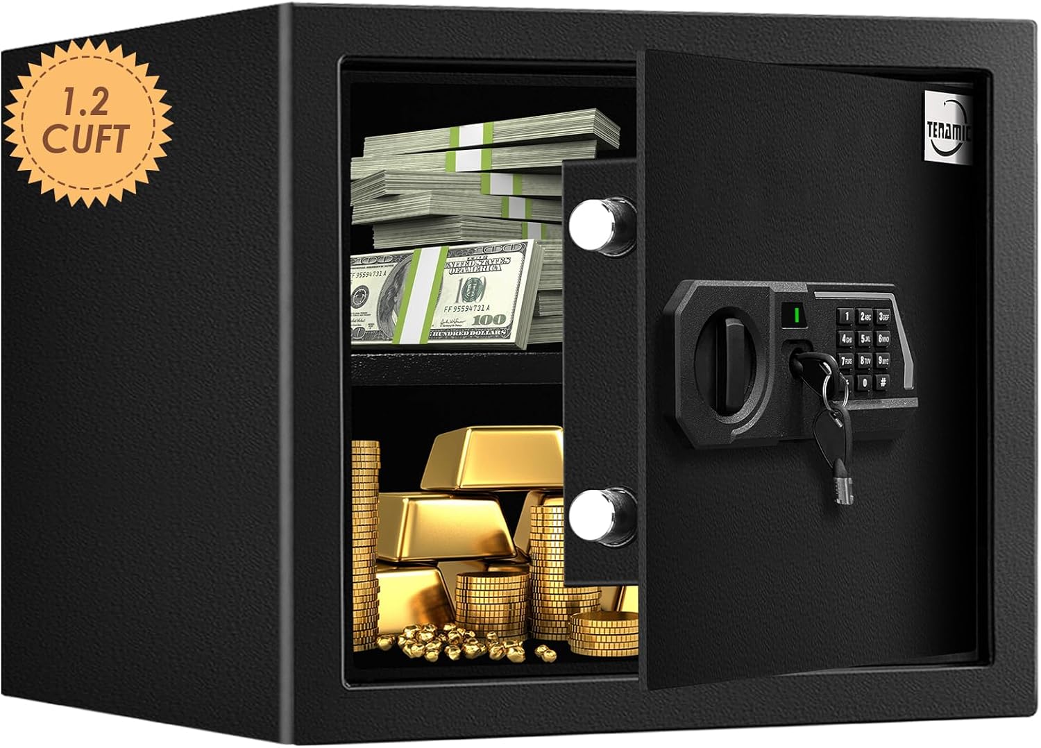 Tenamic Fireproof Safe Box with Digital Lock for Home Security
