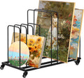 Art Canvas Storage Rack with Wheels and Adjustable Slots - Space
