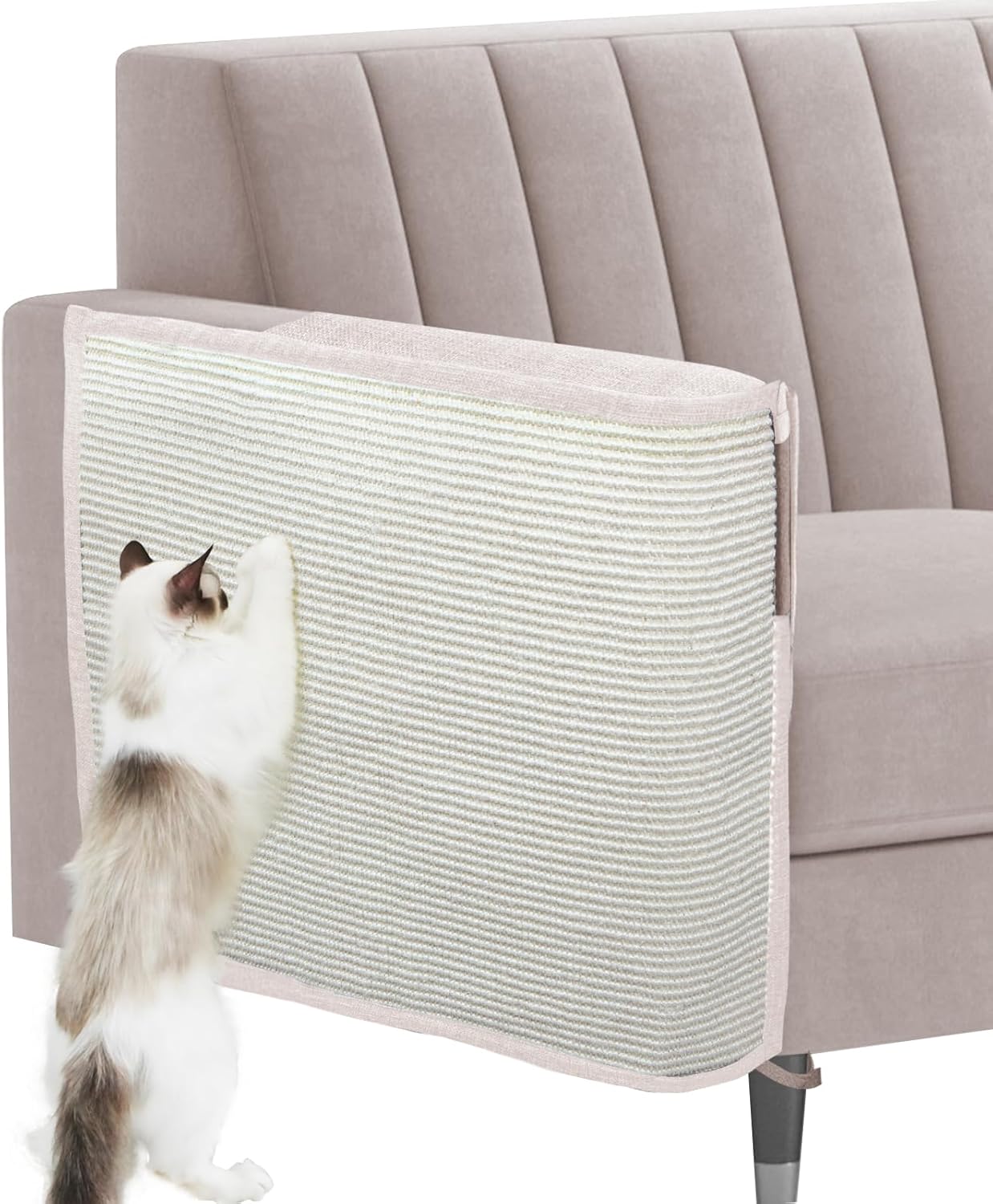 Cat Scratch Sofa Protector with Natural Sisal for Furniture