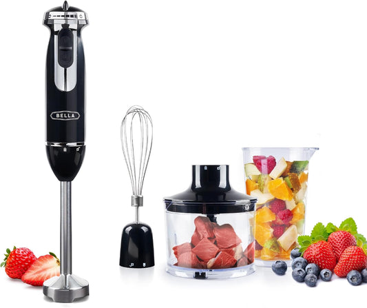 BELLA 10-Speed Immersion Blender, 350W, Dishwasher Safe Attachments