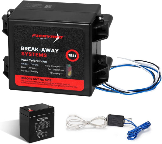 FIERYRED LED Test Trailer Brakes Breakaway Kit for Safety
