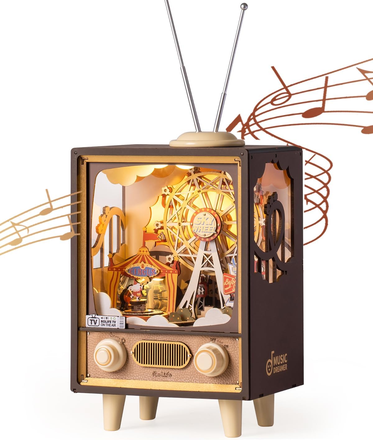 Rolife 3D Wooden Puzzles for Adults - Ferris Wheel Music Box