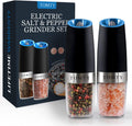 Gravity Electric Salt and Pepper Grinder Set - Automatic One-Hand