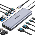 USB C Laptop Docking Station Dual Monitor Hub - 14 IN 1 Multiport