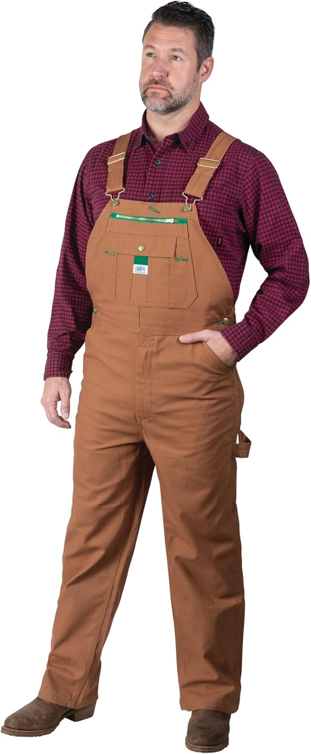 Durable Liberty mens Duck Bib Overall for Work and Play