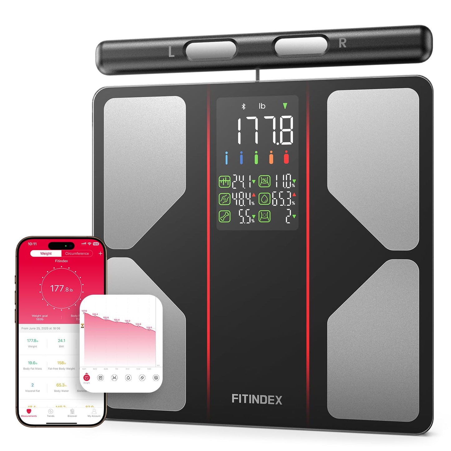 FITINDEX Smart Scale for Body Weight and Body Composition