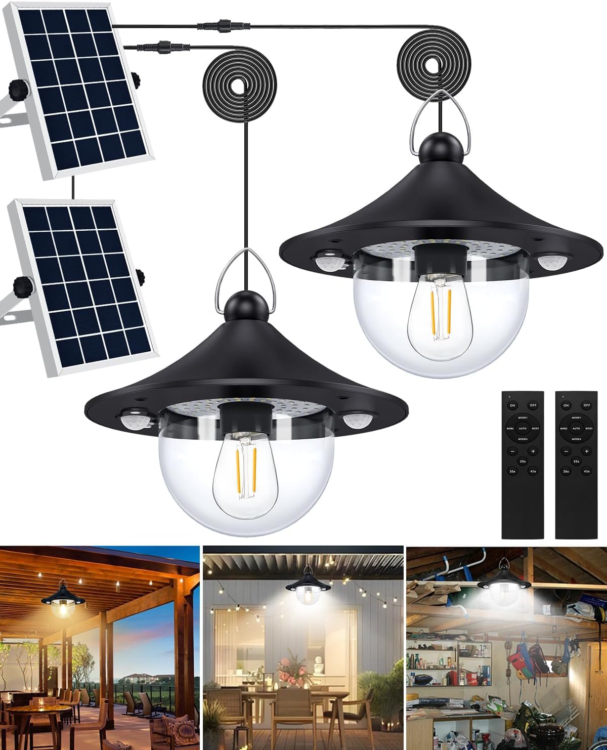 Solar Shed Light 3000LM with Remote Control and Motion Sensors
