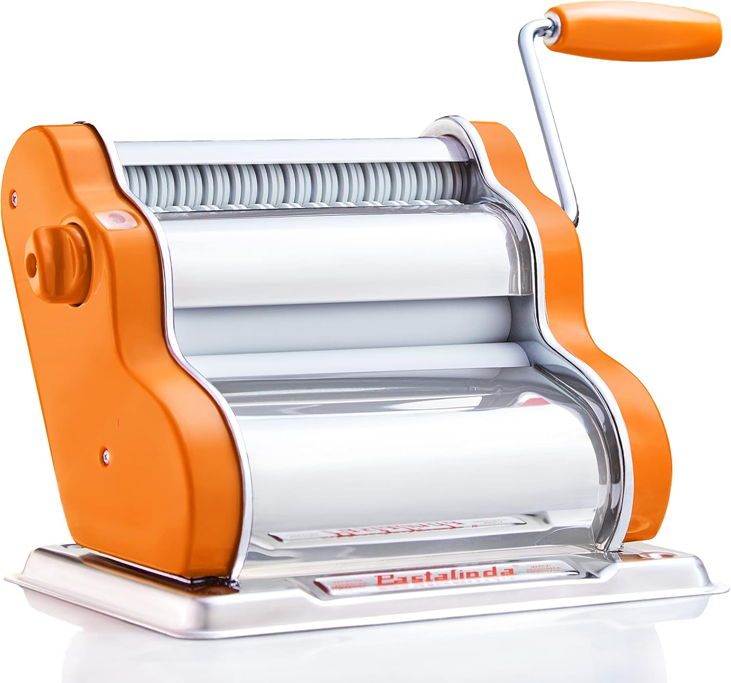 PASTALINDA 200 Pasta Maker: Wide Rollers, 9 Thickness, Stainless Steel
