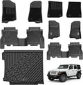 3W Floor Mats & Cargo Liner with Carpets for Jeep Wrangler JL - Full