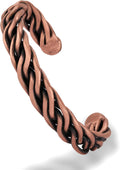 Handmade Elegant Copper Bracelet for Women and Men - Thick Twisted