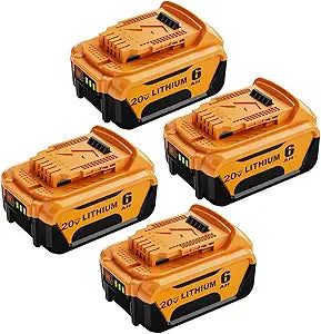 4-Pack Replacement for Dewalt 20V Max Battery 6.0Ah Power Tools
