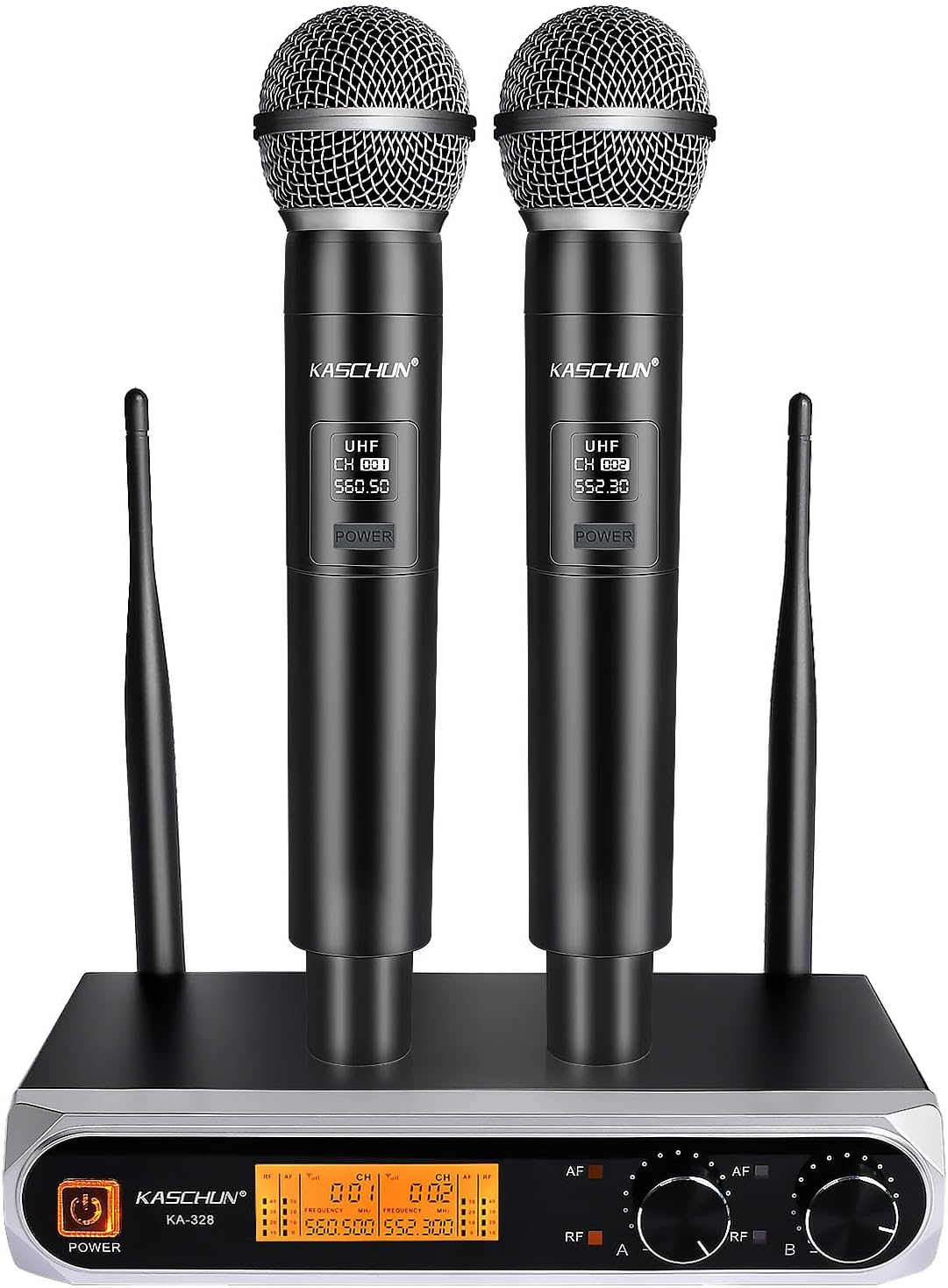 Kaschun Wireless Dynamic Mic System - 100ft Range for DJ, Church, Karaoke