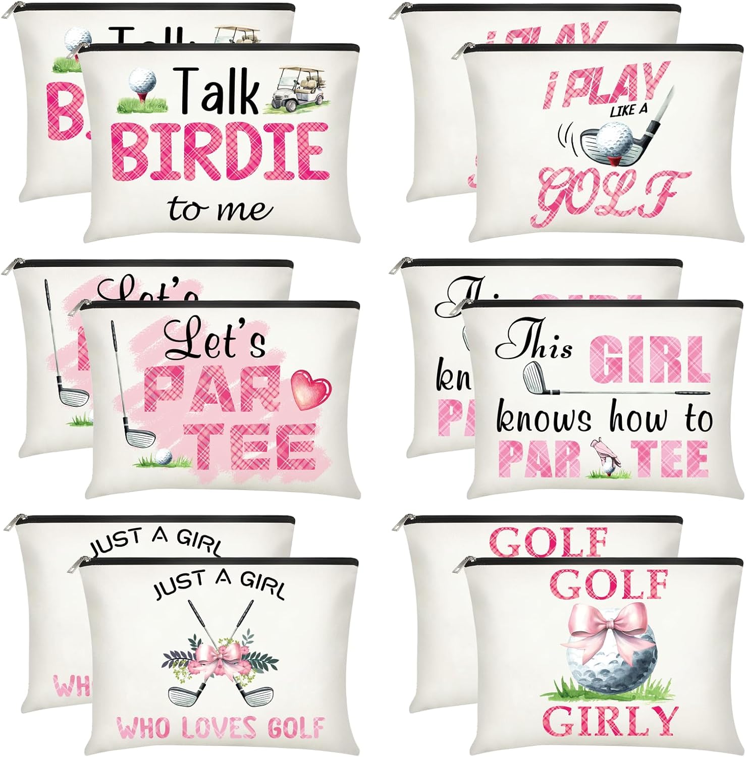 Portable Canvas Makeup Bag Set - Perfect Team Party Favors!