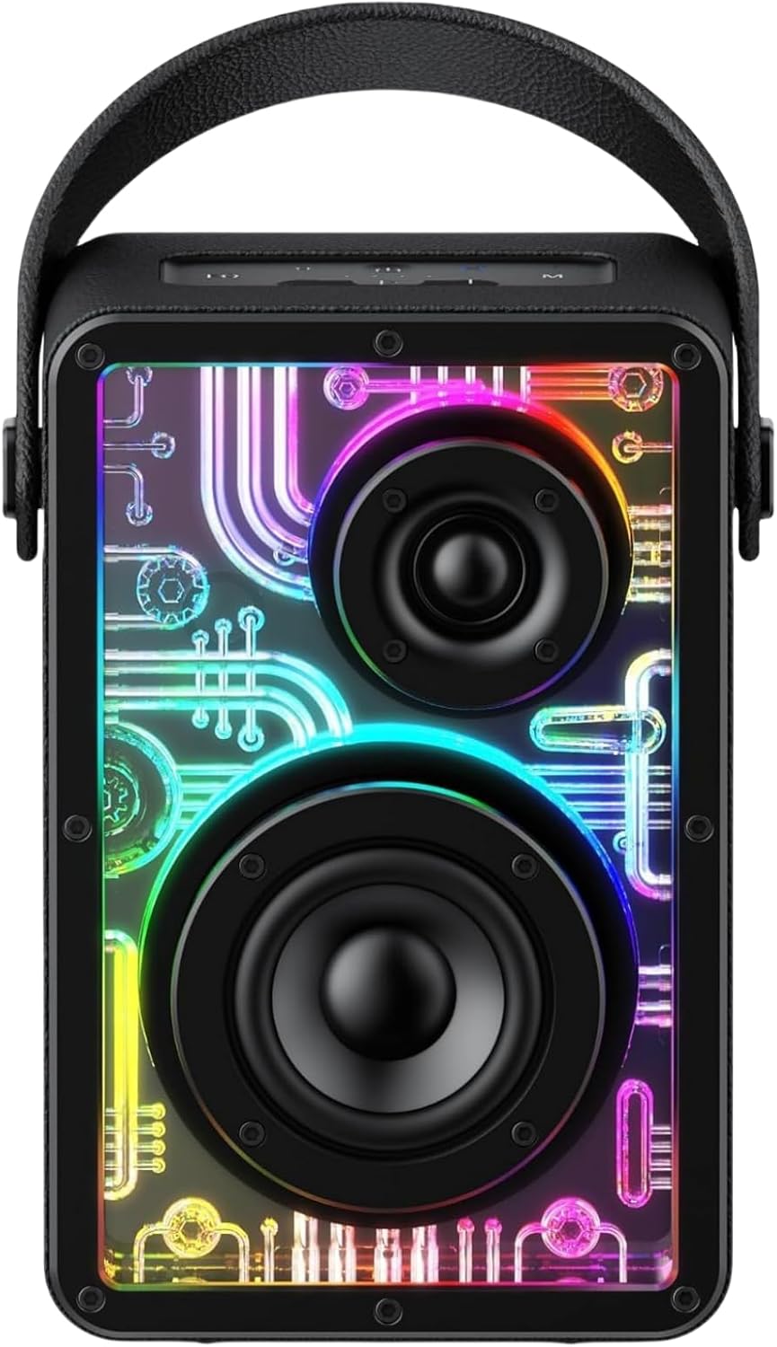 Raymate Bluetooth Speakers Wireless with Subwoofer and Lighting