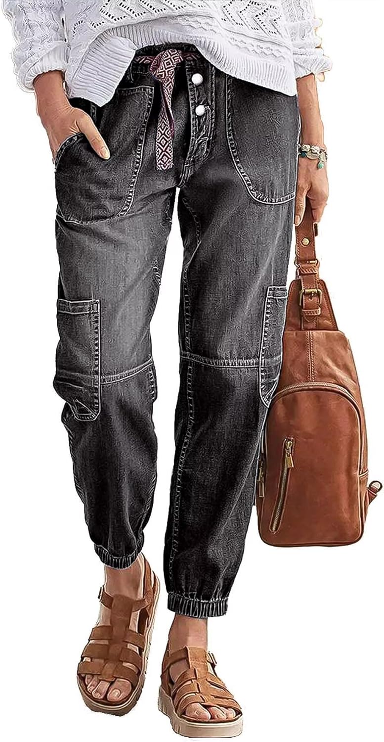 Flamingals Straight Leg Button Fly Jeans for Women - Chic Style