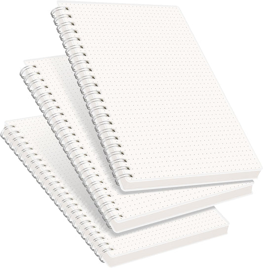 Rettacy 3-Pack A5 Dotted Journals - 100 GSM Thick Paper for Perfect Bullet Journaling!