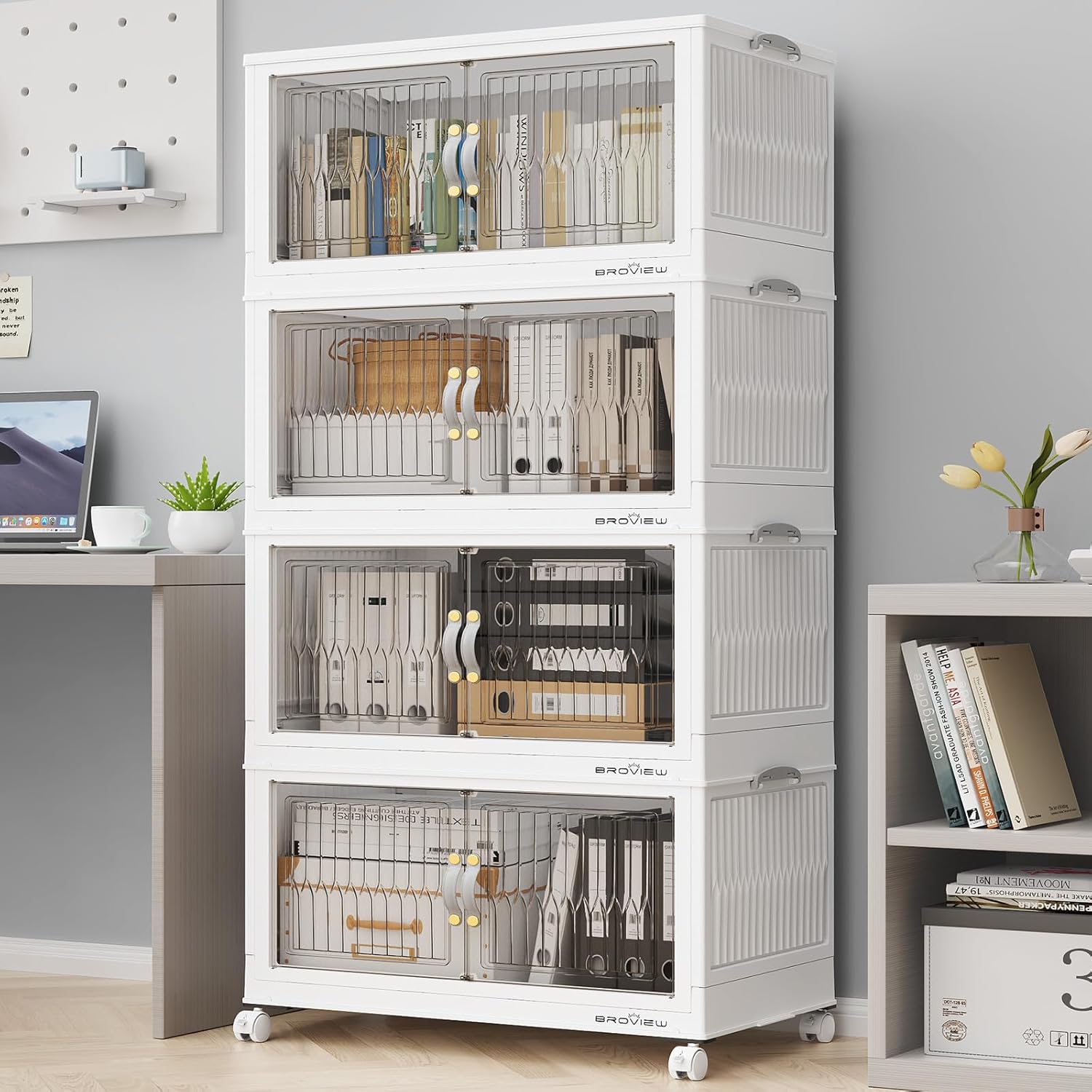 240Qt Stackable Storage Bins with Lid for Home Organization