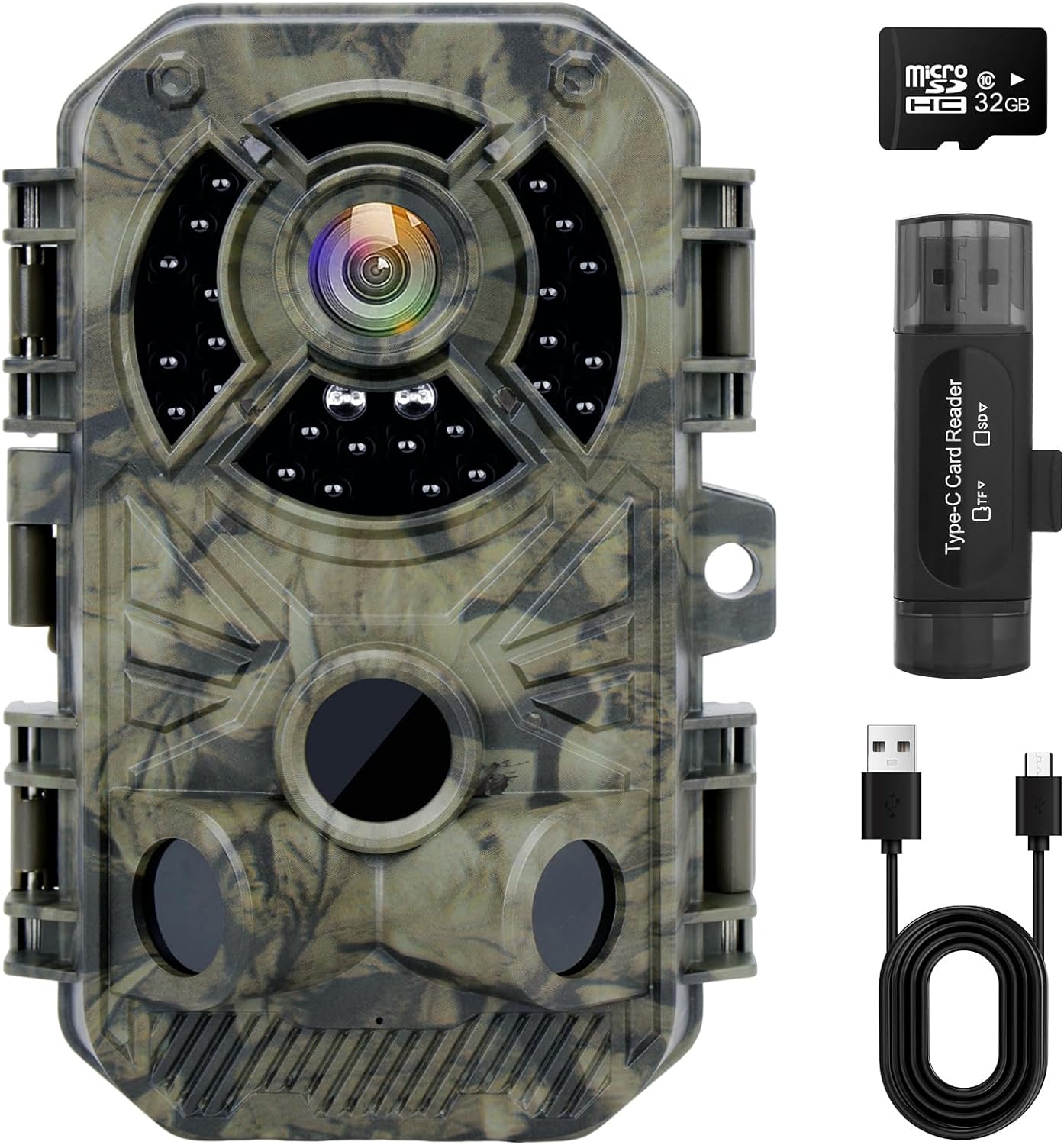 Night Vision Trail Camera Combo - Free 32G Card!
