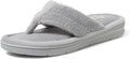 Dearfoams Melanie Colorblocked Microfiber Terry Thong Slipper