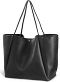 Oversized PU Leather Tote Bag for Women - Chic Travel Companion