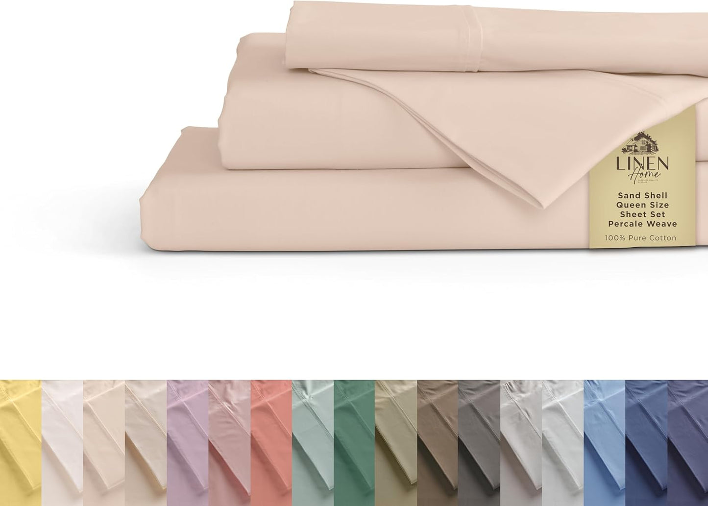100% Cotton Percale King Size Sheets Set for Ultimate Comfort