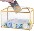 Elegant Glass Wedding Card Box with Lock for Special Events