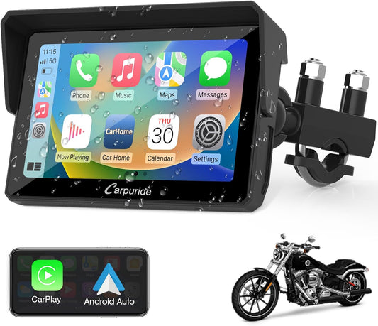 Carpuride W502 Motorcycle GPS: Waterproof Carplay/Android Auto