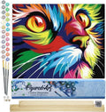 Figured'Art Paint by Numbers Kit for Adults - Feline Pop Art