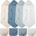 Muslin Hooded Baby Towels 8 Pc Set - Soft, Highly Absorbent