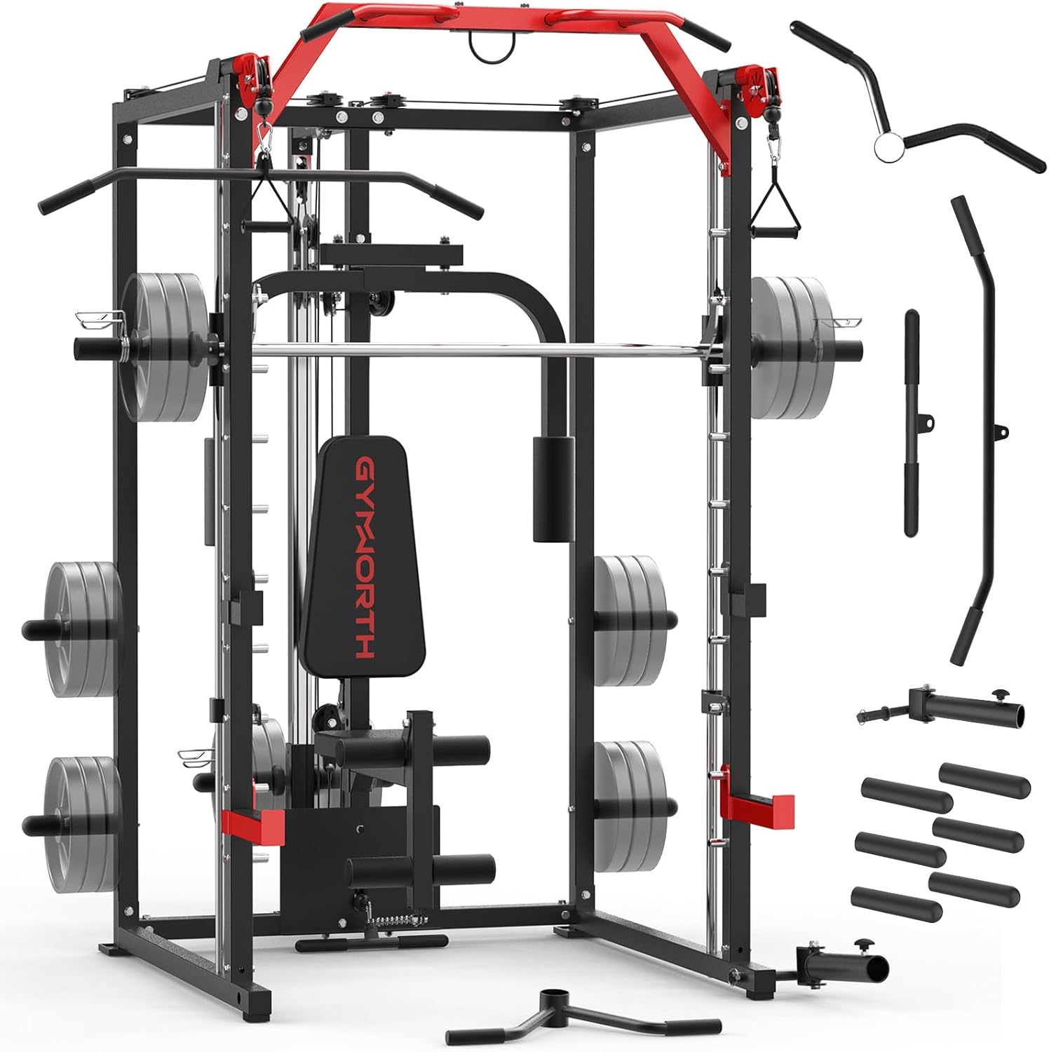 Complete Home Gym Power Rack with Cable System - GYMWORTH