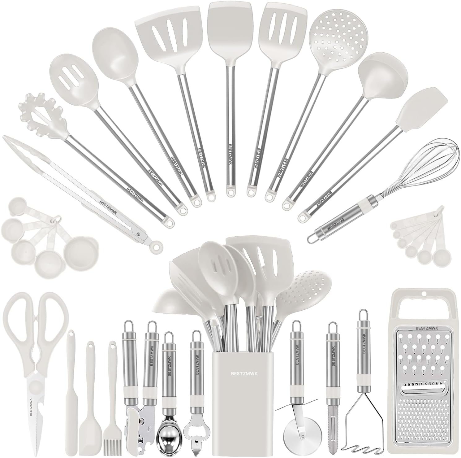 Kitchen Utensil Set with 33 Silicone Cooking Gadgets for You