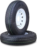 Trailer Tire Wheel Assembly ST205/90R15 10-Ply E 118L 6-Lug White