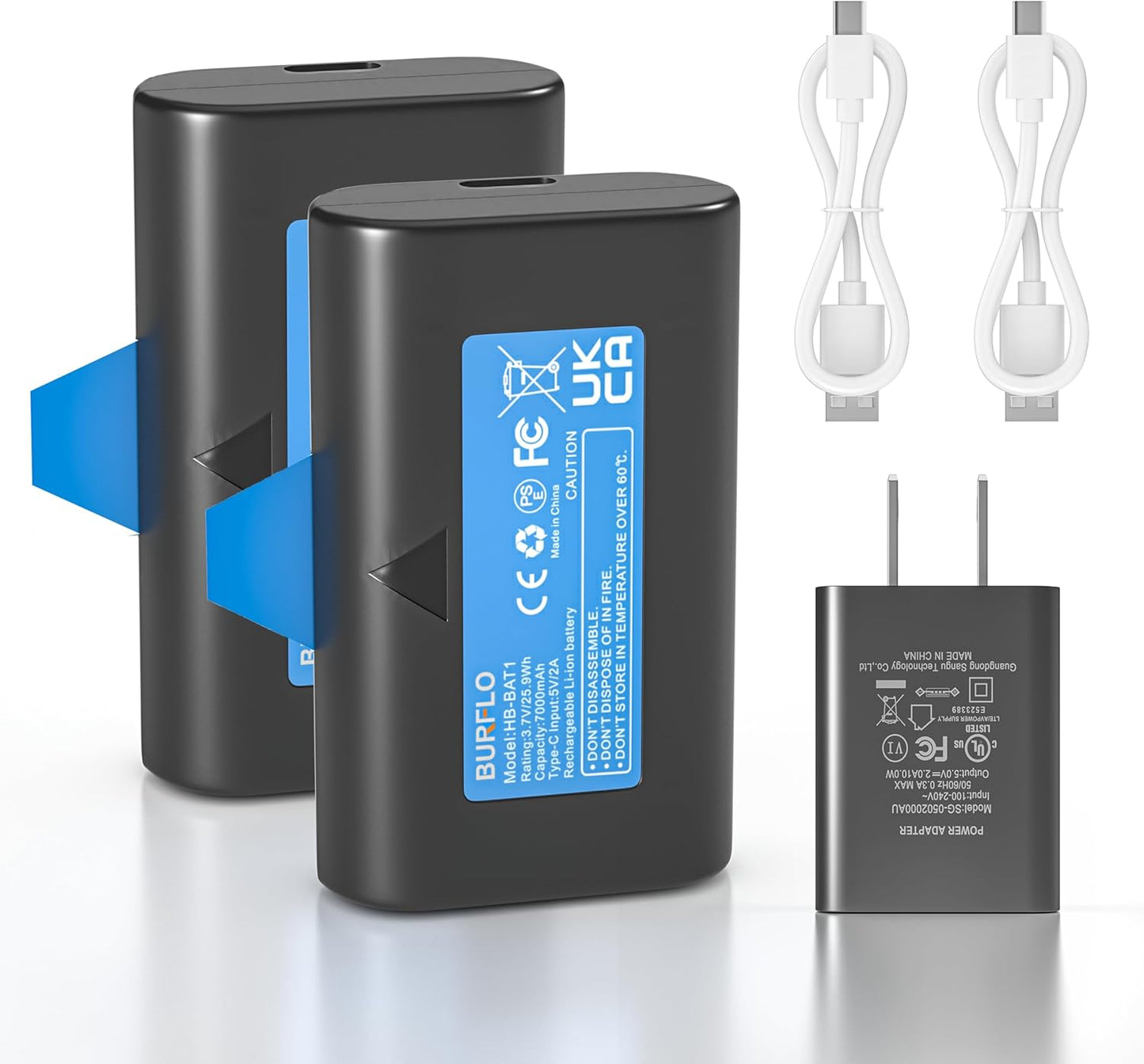 2-Pack Rechargeable Battery for SimpliSafe Cameras with 7000mAh