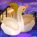 Floating Pool Lights Solar Powered Flamingo and Swan Decor - 360 Glow