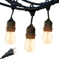 Outdoor LED String Lights 48 ft with 15 Dimmable Vintage Bulbs - Patio