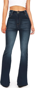 Flared Bell Bottom Jeans for Women High Waisted Stretch Slimming