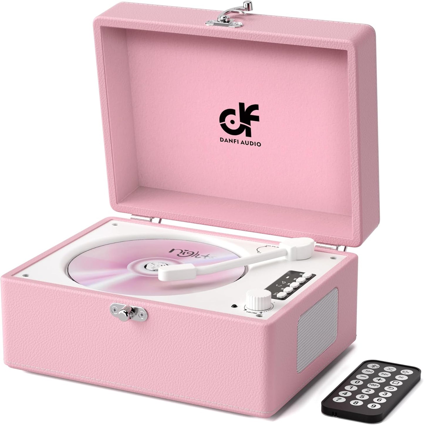 Retro CD Player with Bluetooth Speakers and Rechargeable Battery
