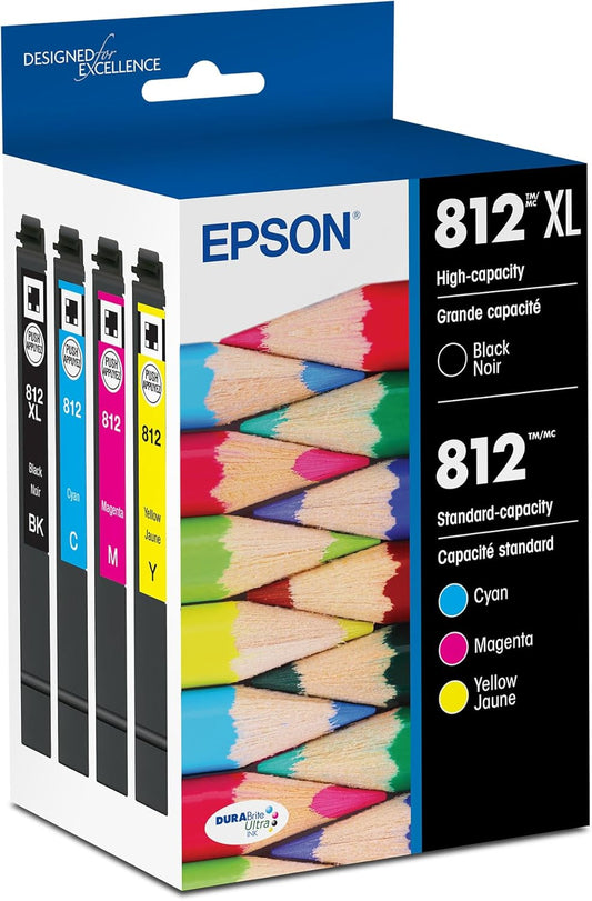 Epson 812 DURABrite Ultra Ink Combo Pack - High Capacity & Standard Color Cartridges