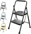 TICONN 2 Step Ladder - Heavy Duty Foldable Step Stool for Home