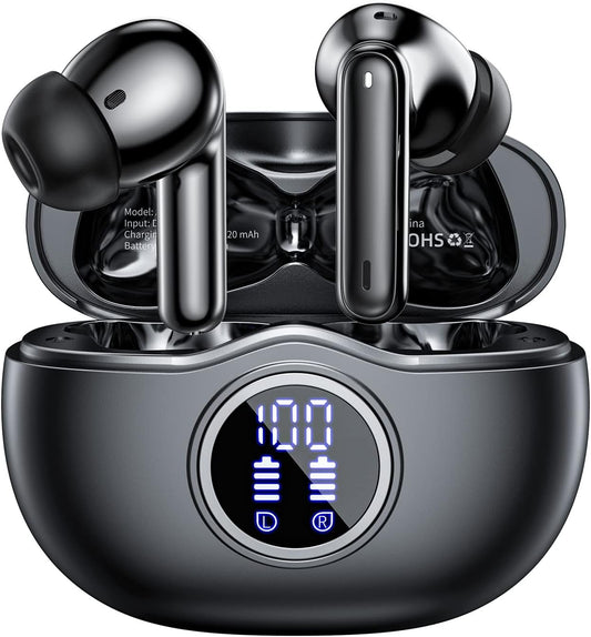 40 Hrs Playtime Wireless Earbuds with Deep Bass & HD Mics