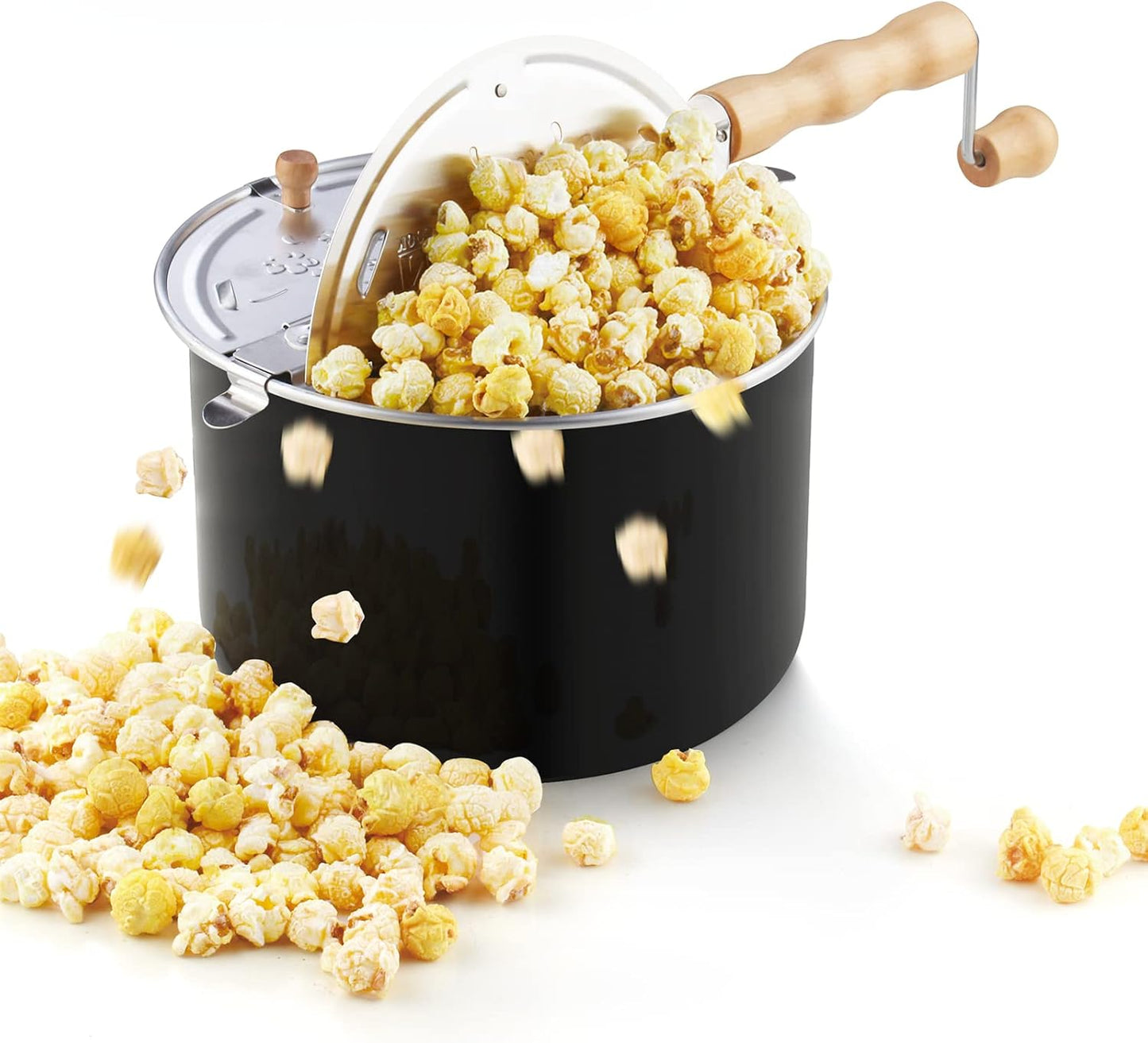 Cook N Home Stovetop Popcorn Popper for Perfect Popped Corn