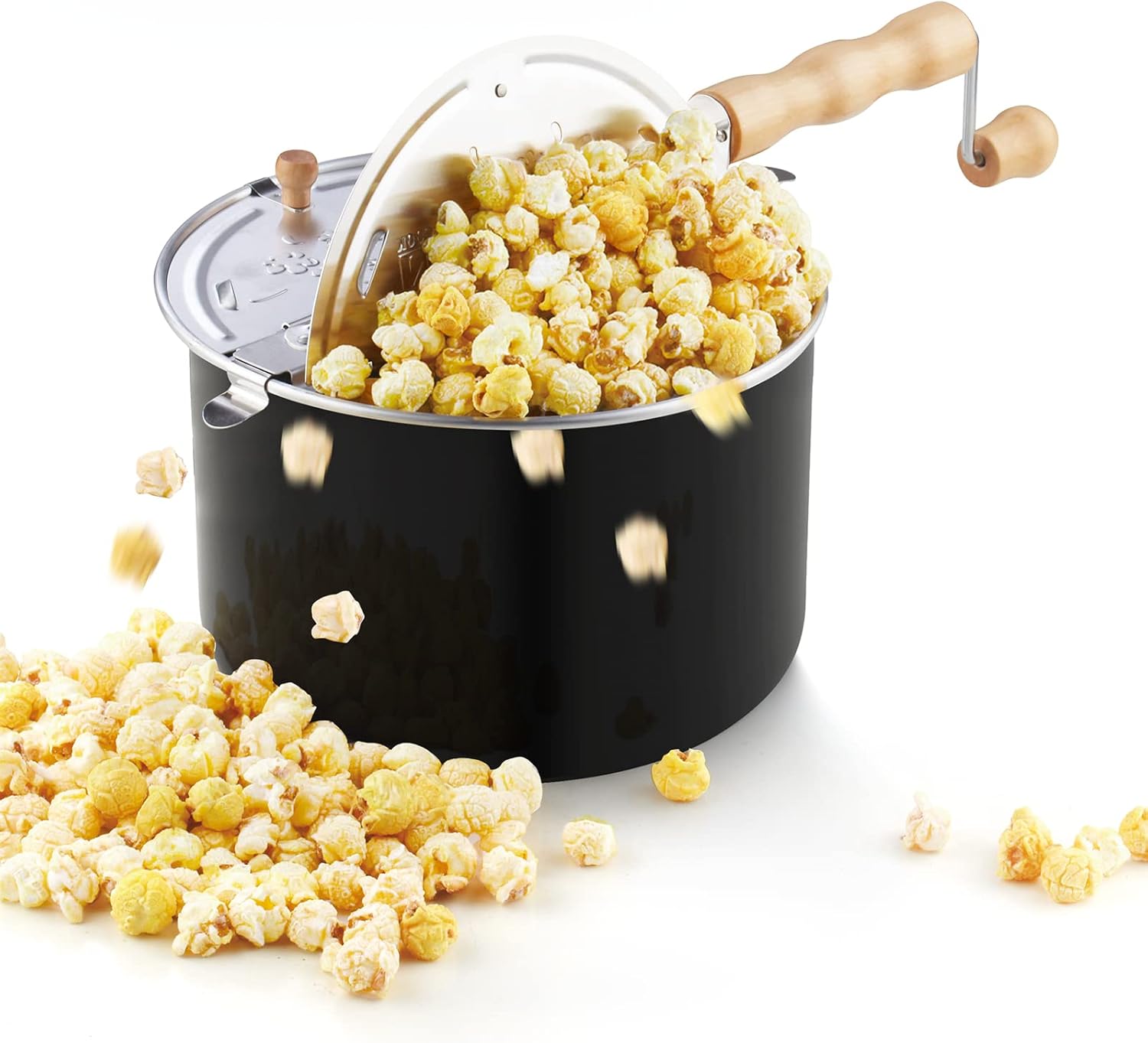 Cook N Home Stovetop Popcorn Popper for Perfect Popped Corn