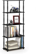 Americano/Black 5-Tier Turn-N-Tube Shelf - Slim Storage for Small