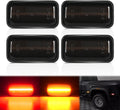 Fender Side Marker Lights 4 PCS 21 LED Smoke Lens Red Amber - Visible