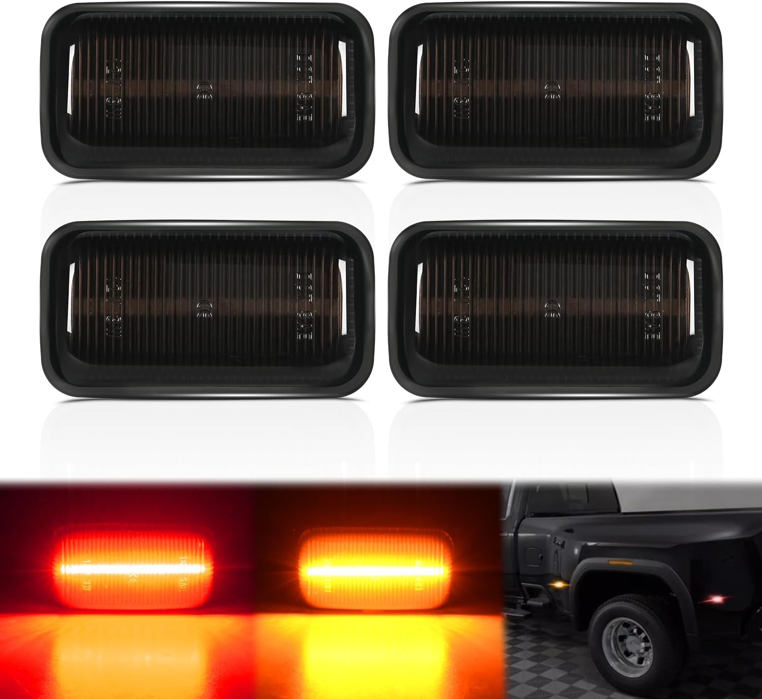 Nilight Fender Side Marker Lights with 21 LED for Trucks