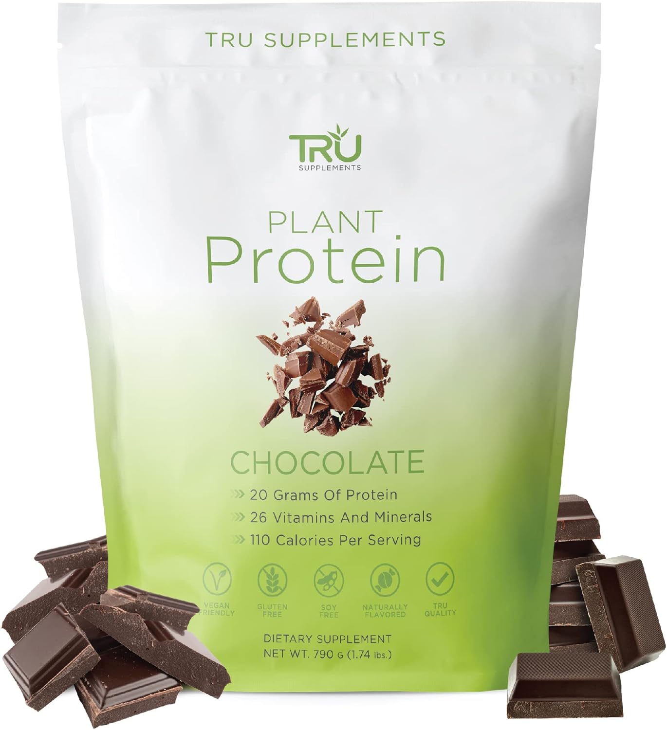TRU Supplements Plant Based Protein Powder for Muscle Repair