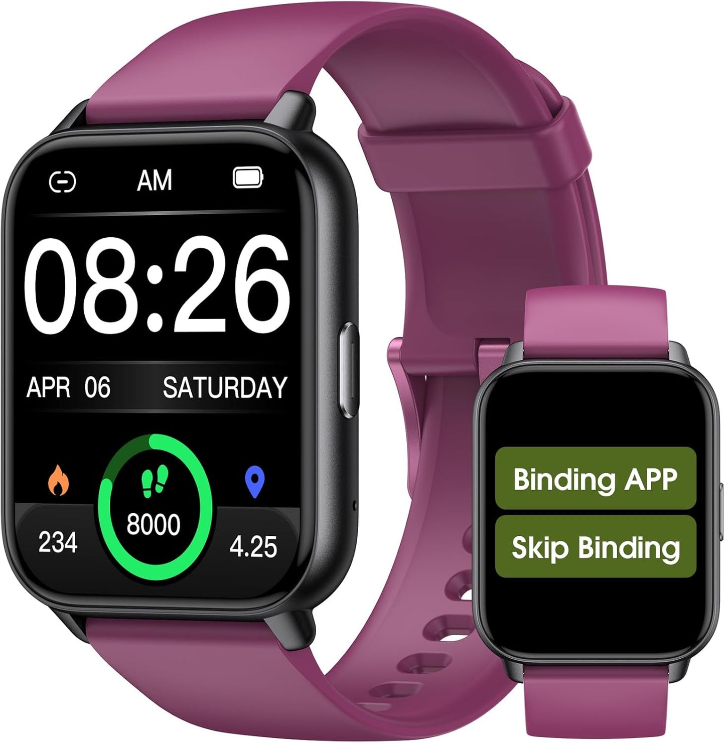 TYKOIT Smart Watch: Big Font, No App Needed, 100+ Sports Modes