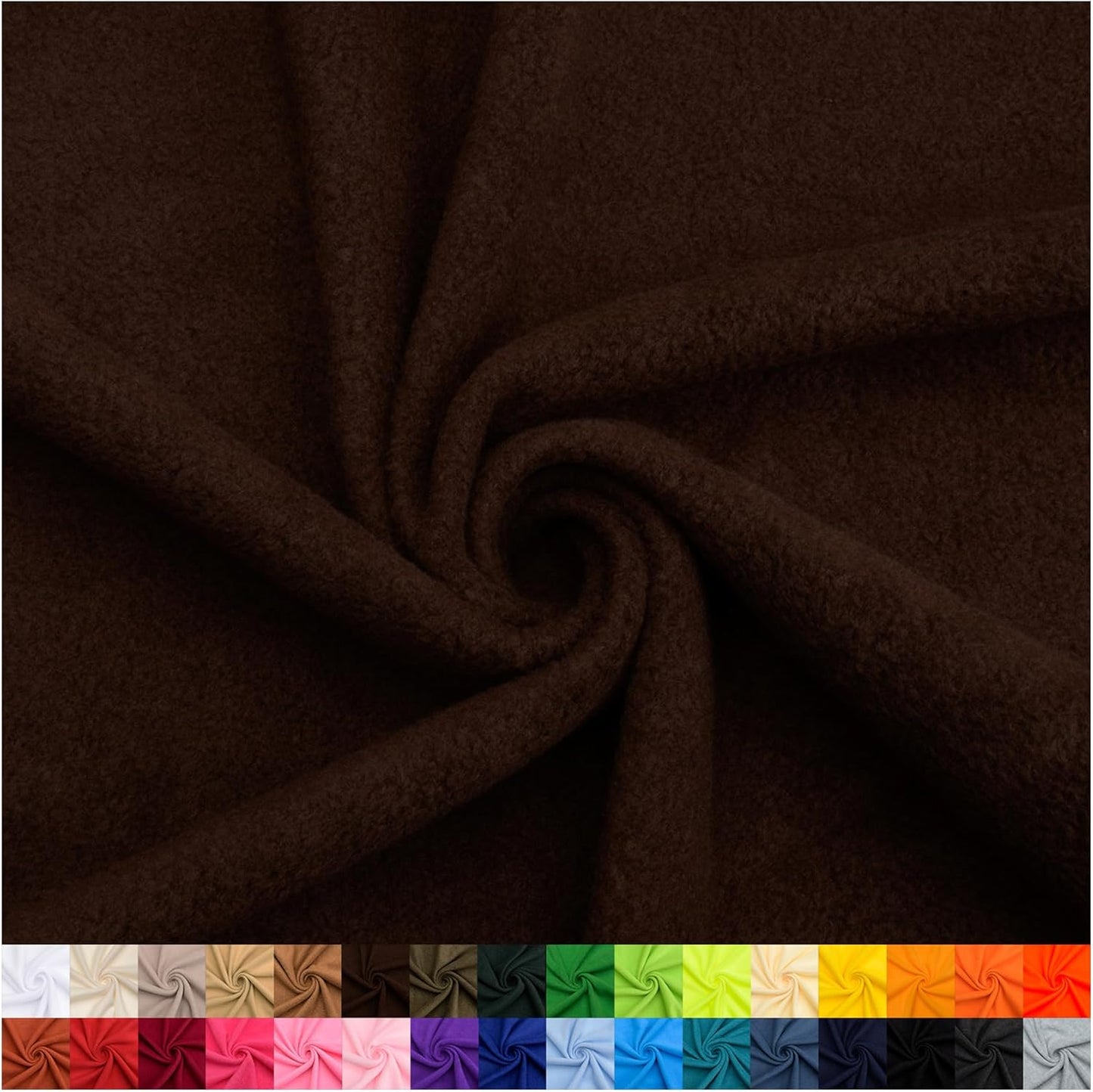 Brown Solid Fleece Fabric - 3 Yards Bolt for Sewing Projects